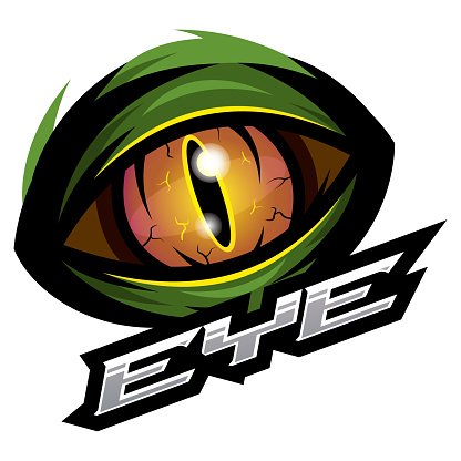 Illustration of Reptile eyes mascot