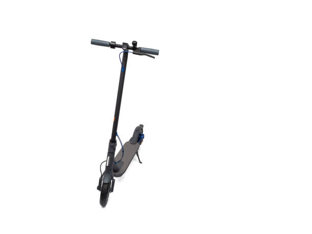 Electric scooter isolated on white background.