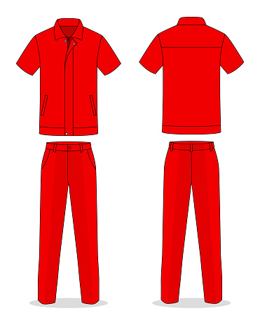 Front and back view, vector file