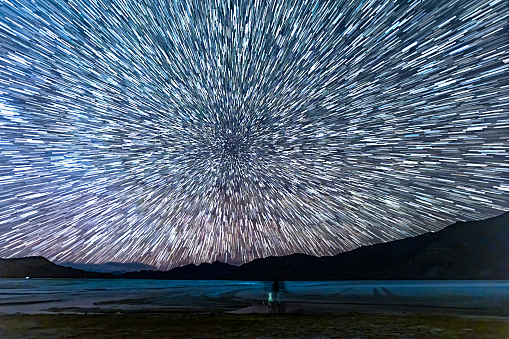 Capture the celestial harmony as stars burst into a dazzling display, illuminating Ladakh's night sky with unparalleled beauty. A photographer's dream come true in the Land of High Passes.