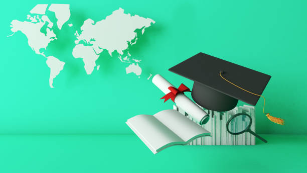 istock Searching for study abroad around the world,global education search,3D render 1589764915