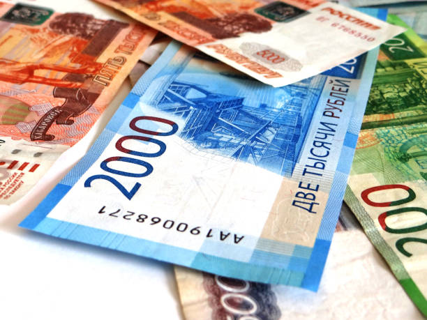 istock Russian paper currency close-up. Russian Rubles 1589781849