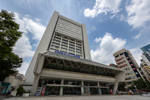 Tokyo, Japan - June 28, 2023 : Nakano Sunplaza in Tokyo, Japan. The building is to be demolished and replaced by a new complex including a hotel and a concert hall.