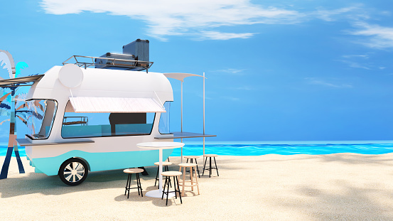 Model Vans For Sale On The Beach Mockup For Product 3d Rendering Stock model-vans-for-sale-on-the-beach-mockup-for-product-3d-rendering-stock