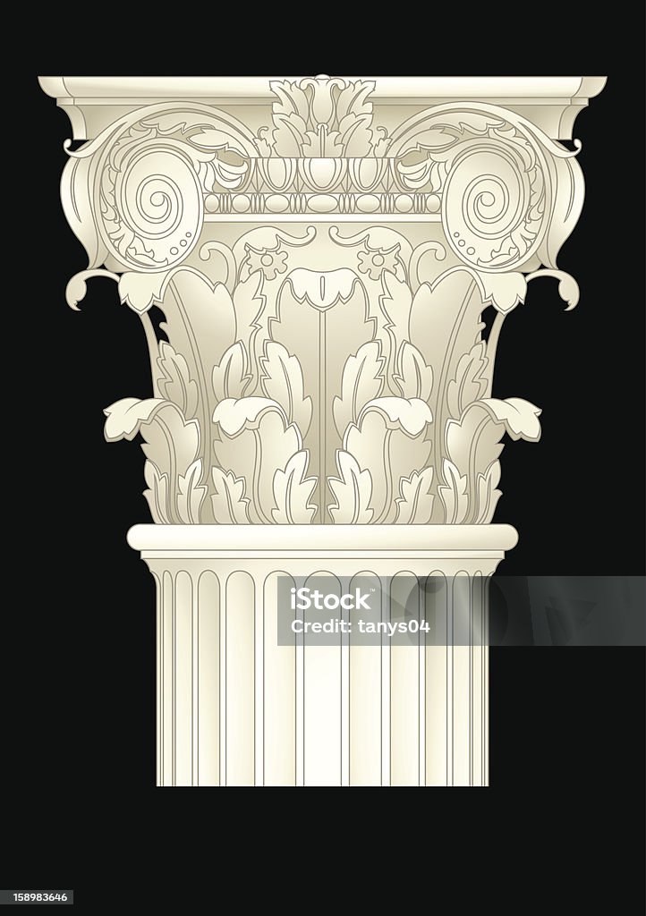 Clássico coluna - Vetor de Arcaico royalty-free