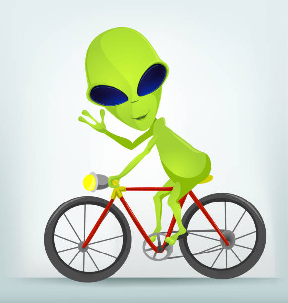 ilustrações de stock, clip art, desenhos animados e ícones de engraçado alienígena - alien monster green futuristic