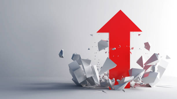 istock The red arrow shot up through the concrete floor.,Thinking Beyond the Box and Going Beyond Expectations,performance beyond expectations,3d rendering 1589852378