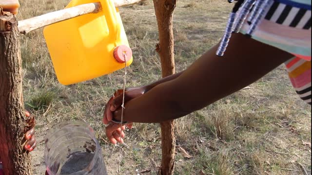 Hand washing with ash as an alternative to soap. WHO guidelines currently recommend that ash can be used for hand cleaning when soap is not available