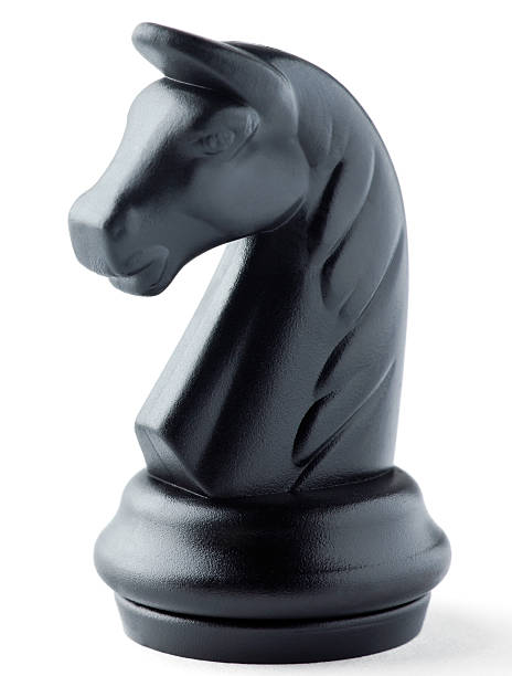 Chess piece knight Chess piece knight on white background black knight stock pictures, royalty-free photos & images