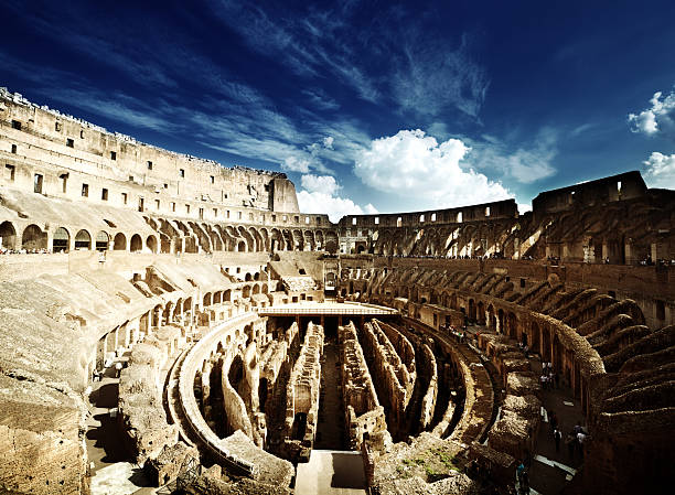 inside of Colosseum in Rome, Italy inside of Colosseum in Rome, Italy inside the colosseum stock pictures, royalty-free photos & images