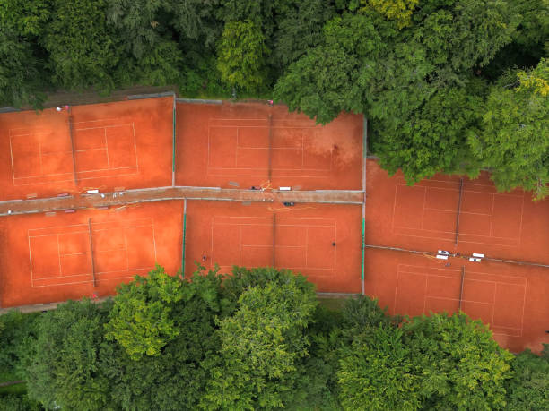 Tennis Courts stock photo