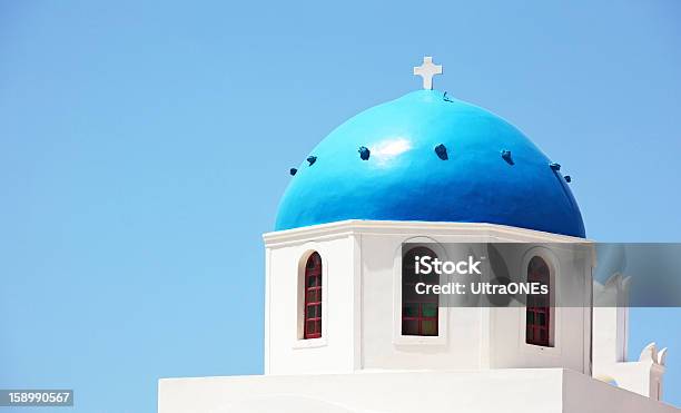 Panagia De Platsani Igreja De Oia Santorini Grécia - Fotografias de stock e mais imagens de Ao Ar Livre