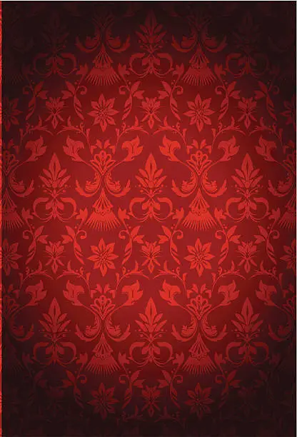 Vector illustration of seamless damask pattern