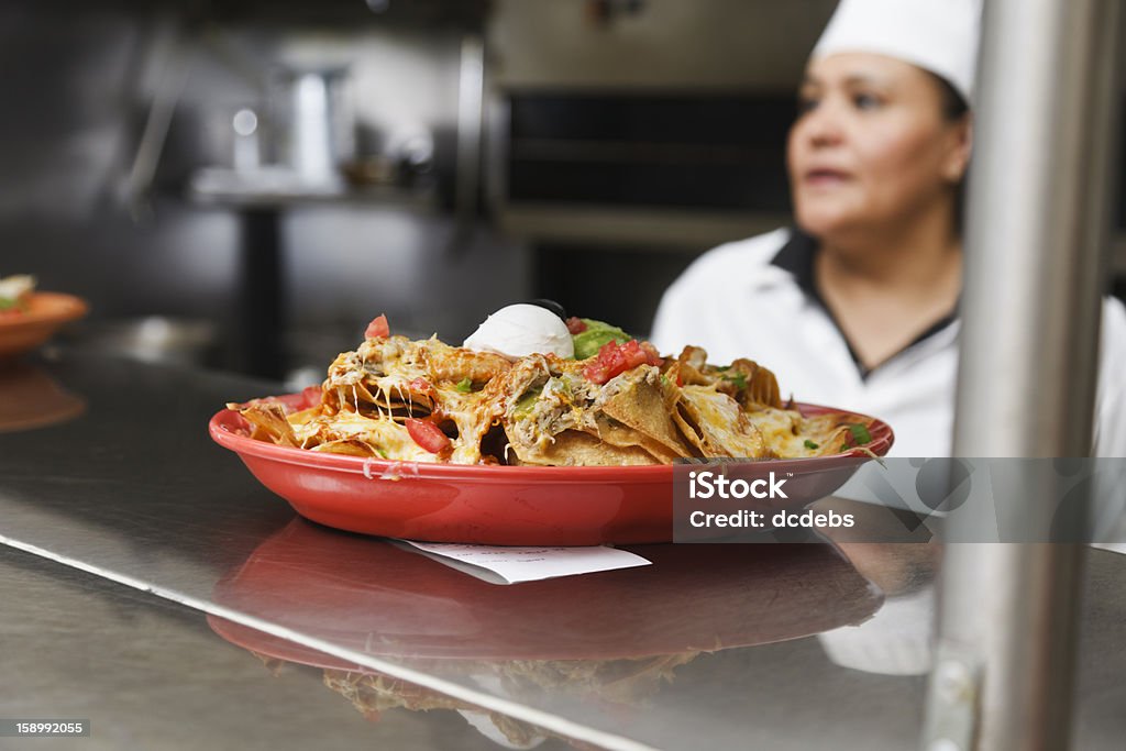 Nacho Teller im Restaurant Küche der mexikanischen - Lizenzfrei Mexikanisches Restaurant Stock-Foto