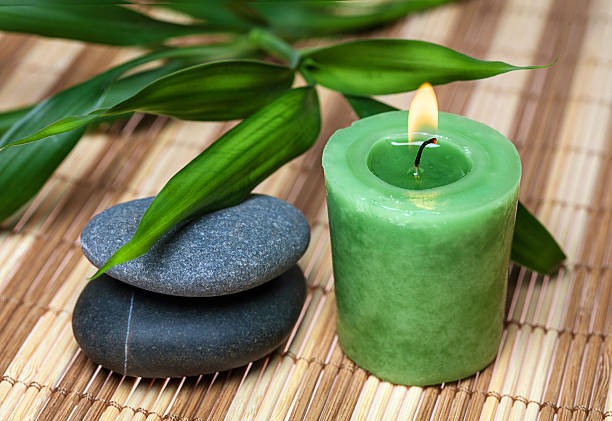 istock Bamboo, zen stones and candle 158992220