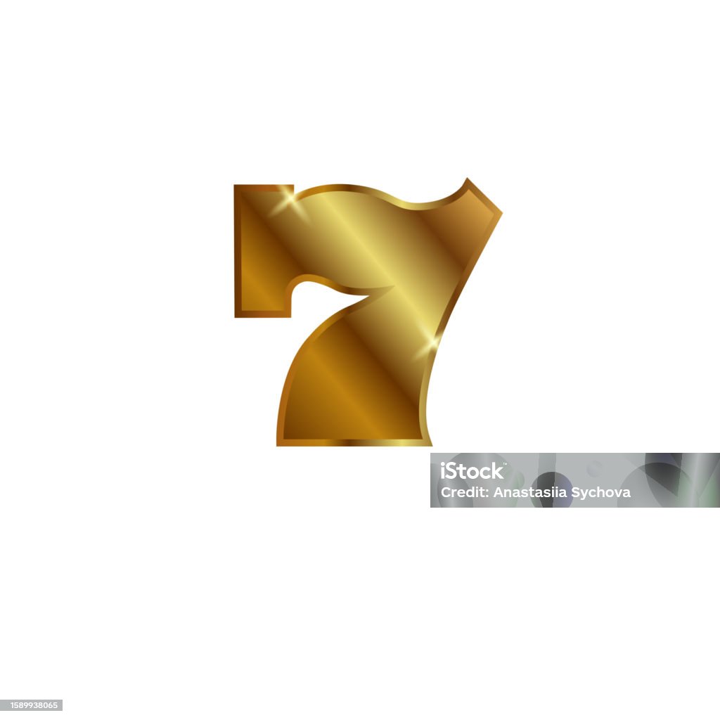 Golden 7 Golden 7 Stock Illustration - Download Image Now - Art, Award, Bid - iStock