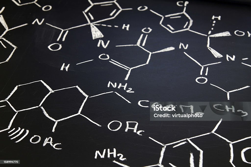 化学式に黒板 - 人物なしのロイヤリティフリーストックフォト