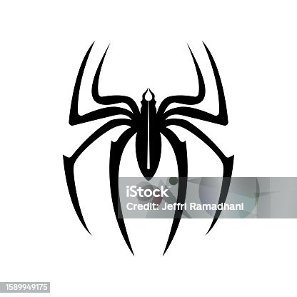 istock Spider logo icon design vector template 1589949175