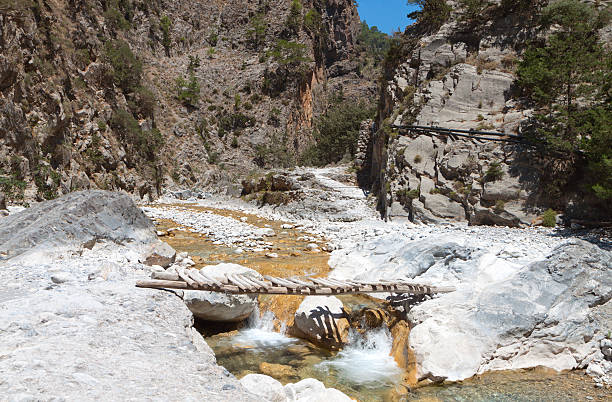 Samaria gorge at Crete island in Greece