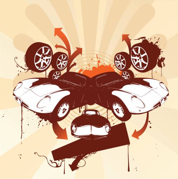 Sports Car - Illustration vector art illustration