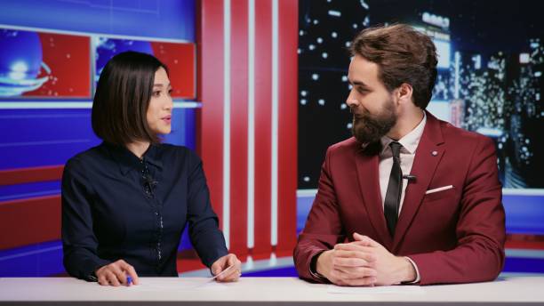 istock Diverse broadcasters address news topics 1589960976