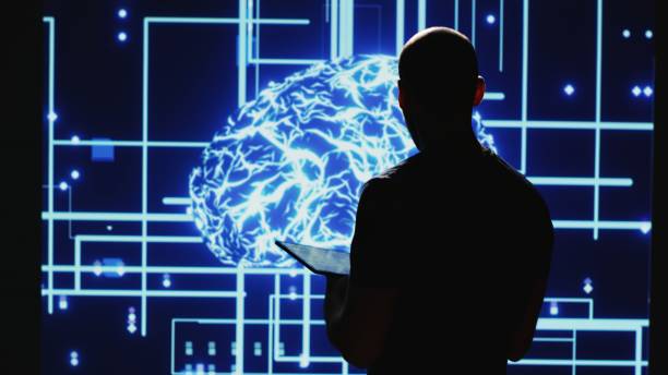 istock Biotechnician supervising neural network 1589968201