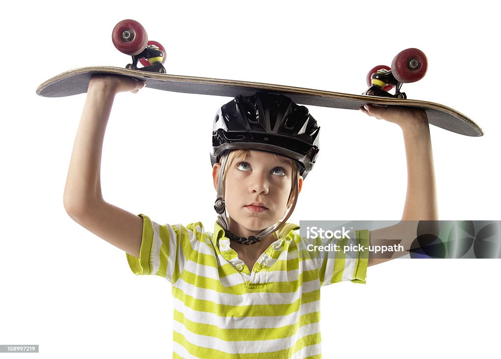 Ragazzo con Skateboard - Foto stock royalty-free di Ambientazione interna