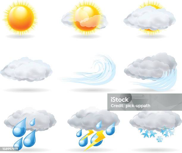 기상으로 아이콘 구름에 대한 스톡 벡터 아트 및 기타 이미지 - 구름, 날씨, 뇌우