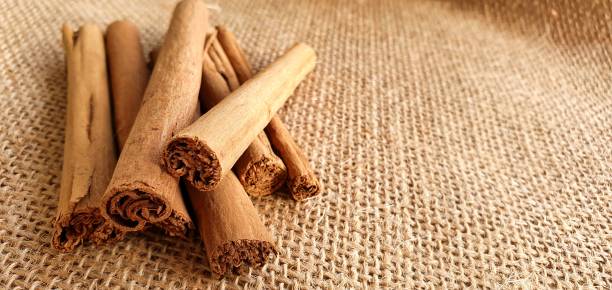 istock Fragrant cinnamon sticks close up. Spice cinnamon. Healthy food. Beautiful cinnamon sticks isolated closeup. 1590002073