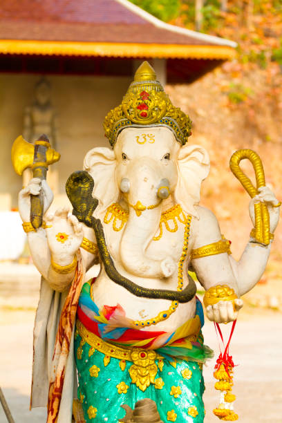 Standing Ganesha statue at Wat Doi Thaen Phra Pha Luang in San Sai  district of Chiang Mai