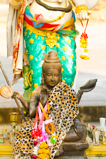 Statue of Hindu Saraswati goddess at Wat Doi Thaen Phra Pha Luang in San Sai  district of Chiang Mai