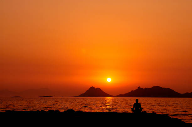 A sunset scene from Kapikiri, Bafa Lake, Milas,Turkey.