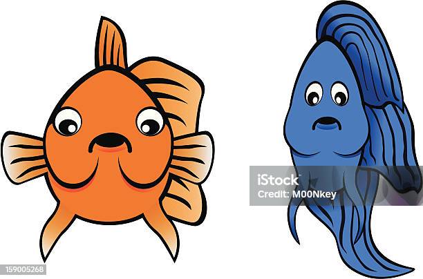 Vetores de Peixe Betta E Desenhos Goldfish e mais imagens de Animal - Animal, Animal de estimação, Azul