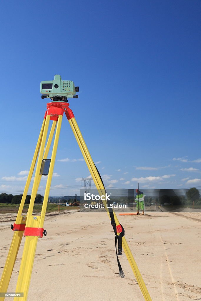 geodesist die Messung - Lizenzfrei Bauarbeiter Stock-Foto