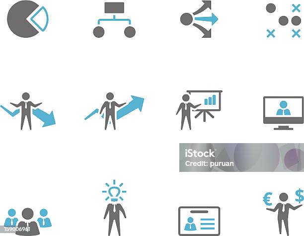 Duotone Ikonbiznes - Stockowe grafiki wektorowe i więcej obrazów Biuro - Biuro, Biznes, Biznesmen