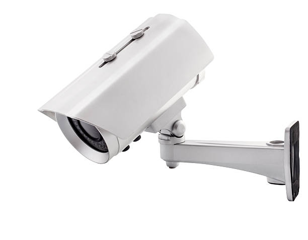 Surveillance camera, with clipping paths Day & Night Color wireless surveillance camera isolated on white background, with clipping paths big brother orwellian concept photos stock pictures, royalty-free photos & images