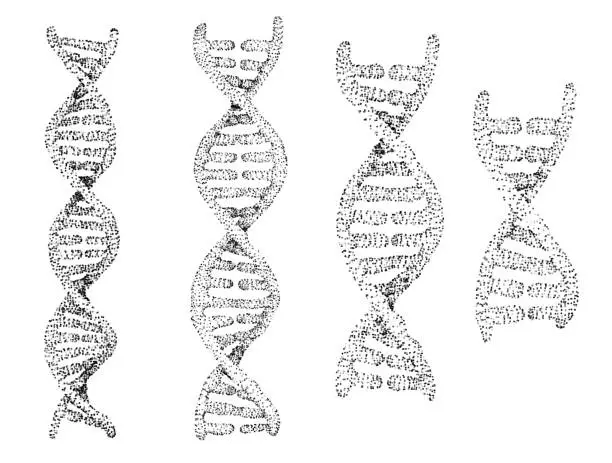 Vector illustration of vector set abstract element. scientific research and treatment of diseases. DNA