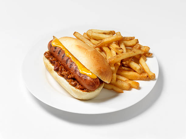 istock Chili Cheese Dog with Fries 159009598