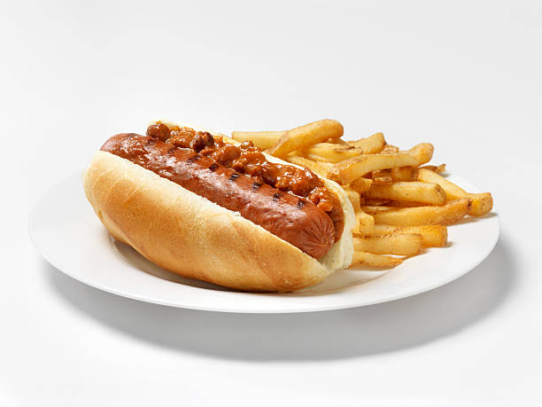 istock Chili Dog with Fries 159009686