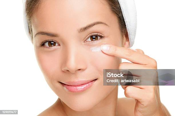 Face Cream Woman Stock Photo - Download Image Now - Moisturizer, Eye, Women