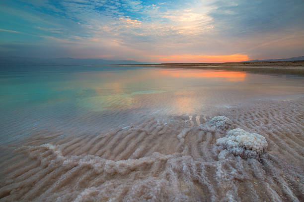 istock View of Dead Sea coastline at sunset time 159012057
