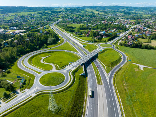 istock Highway junction on Zakopianka road in Poland 1590126120