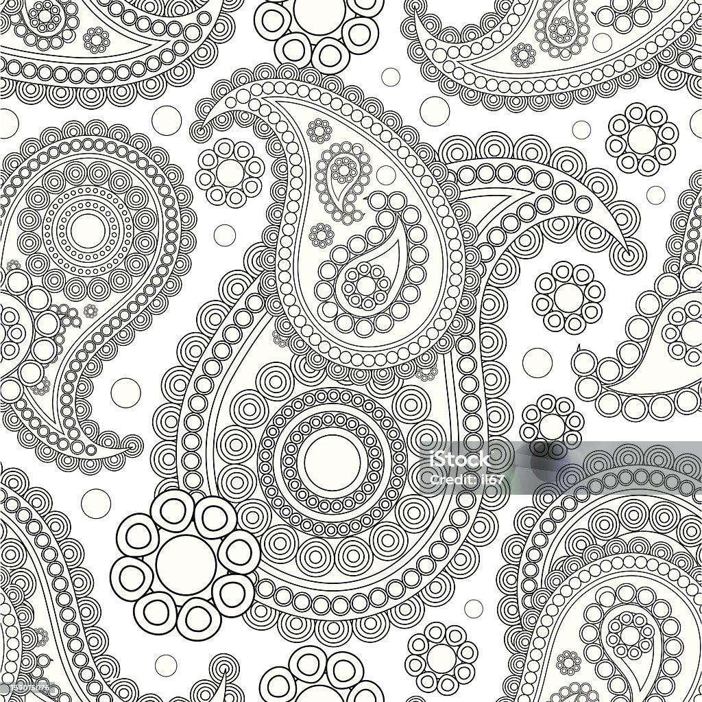 paisley black and white seamless This is a vector illustration and requires vector editing software, such Adobe Illustrator, Freehand or CorelDraw to edit this file. Abstract stock vector