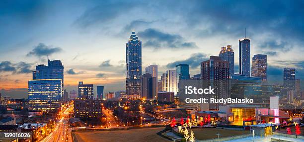 Cityscape Of Atlanta At Sunset Stock Photo - Download Image Now - Atlanta - Georgia, Urban Skyline, Georgia - US State