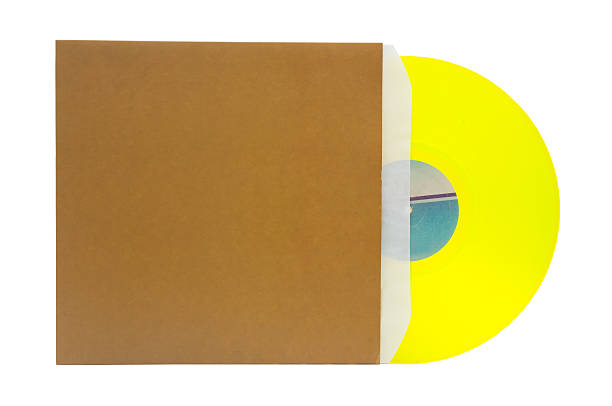 istock Yellow Vinyl Record with cover 159016711