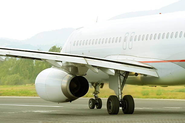 istock Passenger airplane waiting for takeoff clearence 159018546