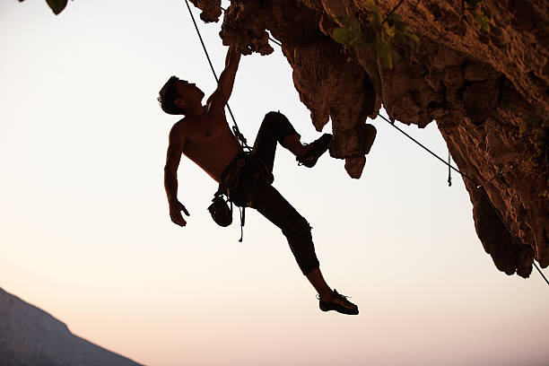istock Silhouette of a rock climber 159018900