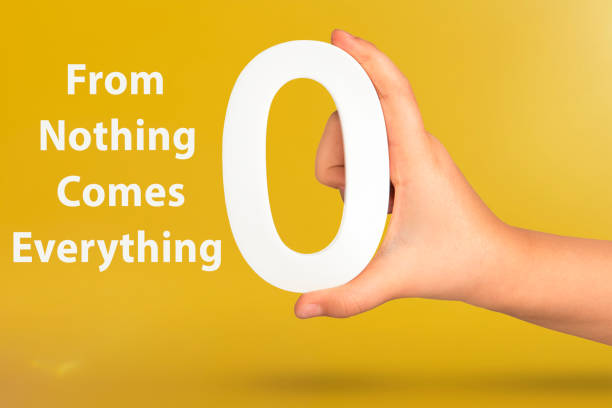 istock From Nothing Comes Everything. Close-up concept photo of a hand holding a white zero. Motivational text calling to look for opportunities in everything. 1590189046