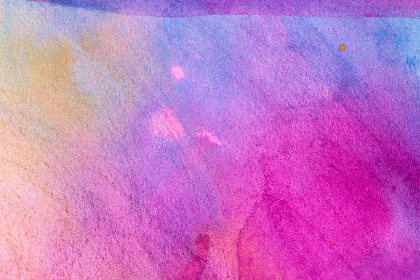 istock Multicolor creative watercolor background. Abstract stains and lines. Banner. Copy space for text. 1590192240