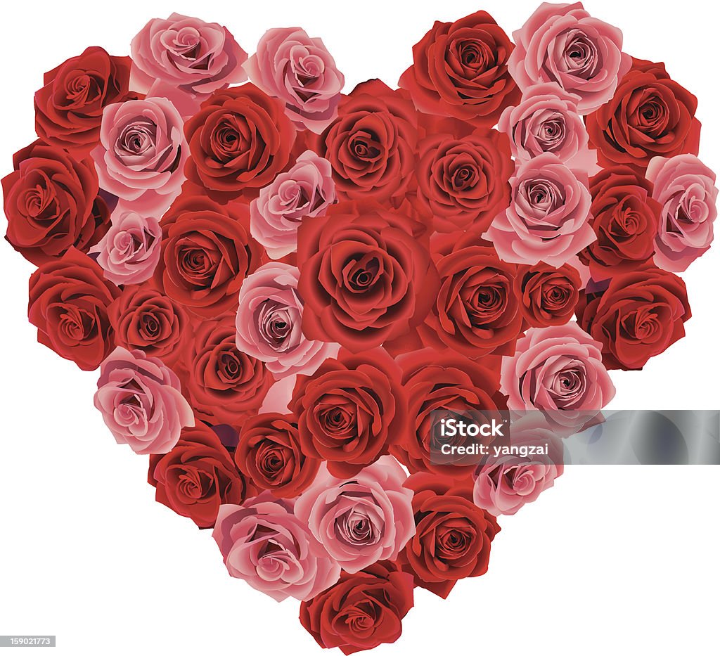 Rose corazón - arte vectorial de Amor - Sentimiento libre de derechos